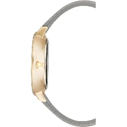 ساعة يد رسمية من الجلد الرمادي