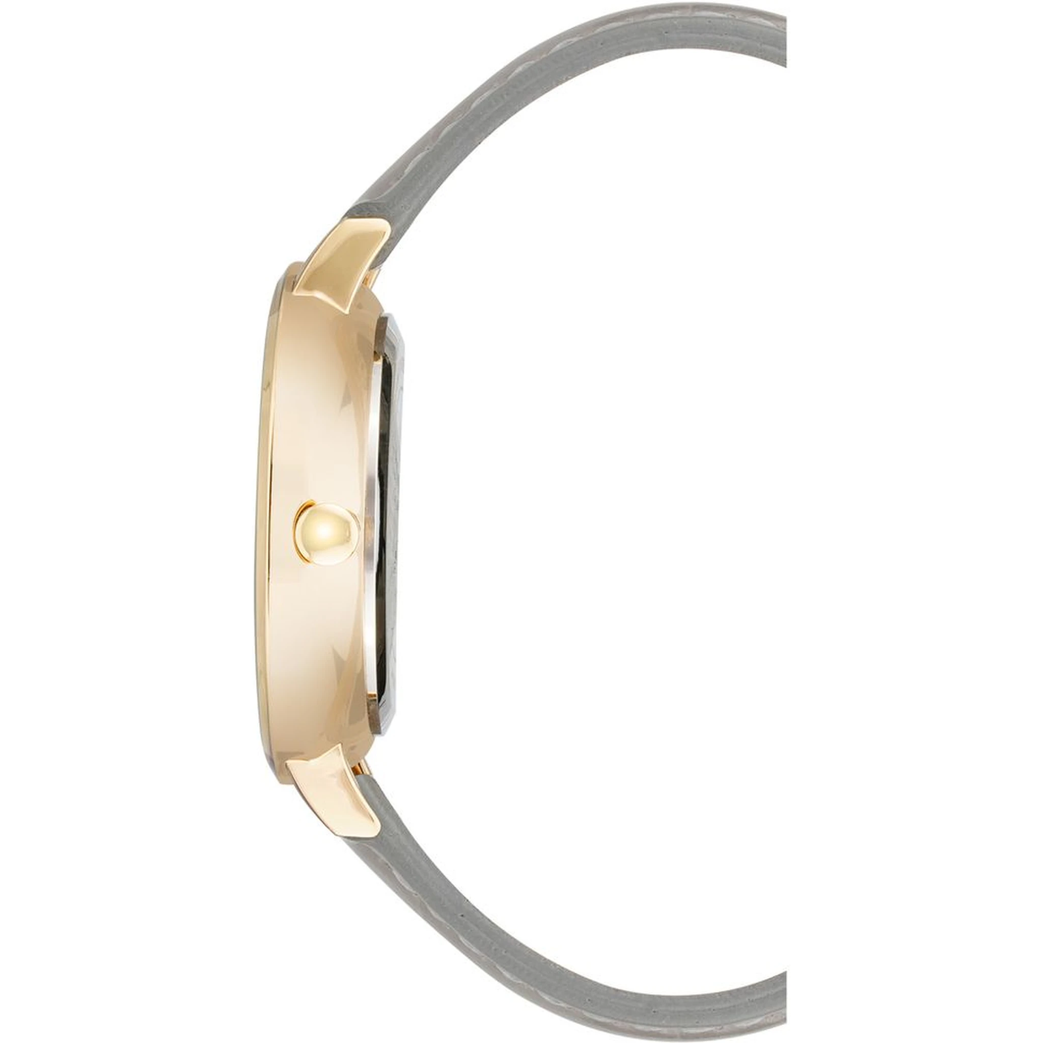 ساعة يد رسمية من الجلد الرمادي