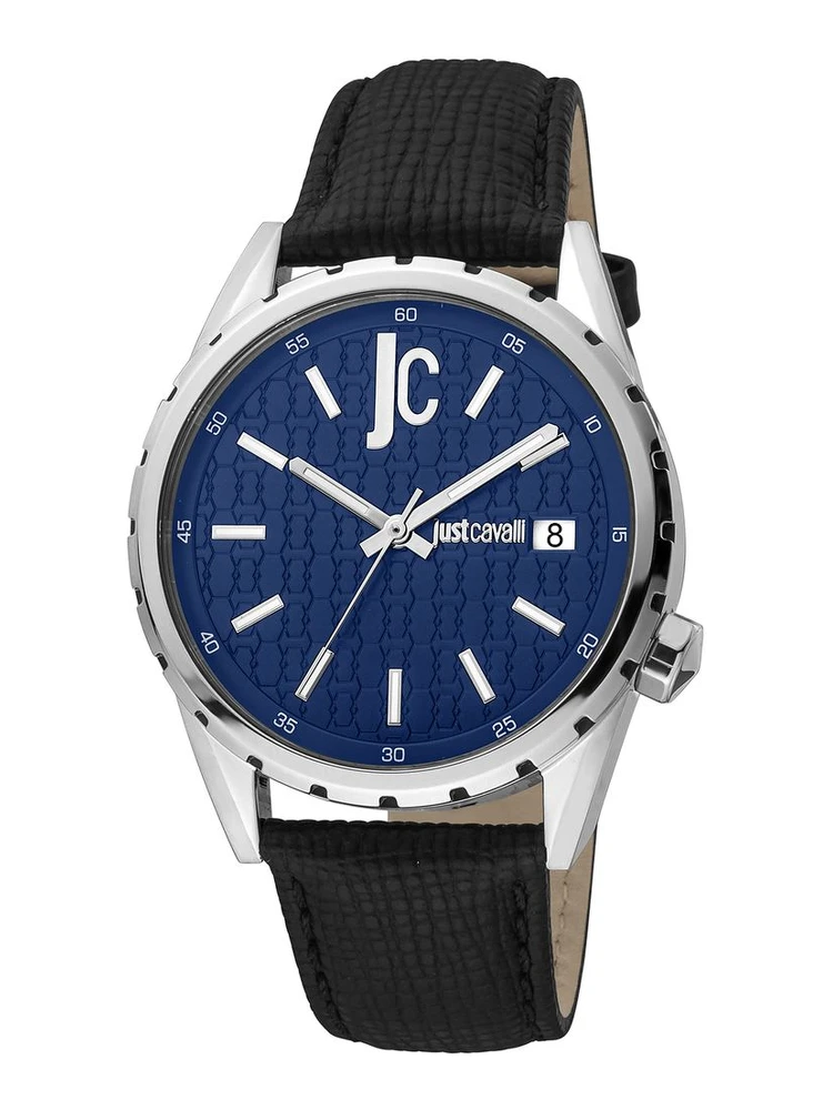 Black Leather Dress Watch