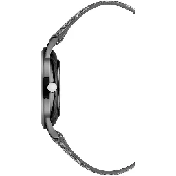 ساعة يد رسمية من الجلد الأسود