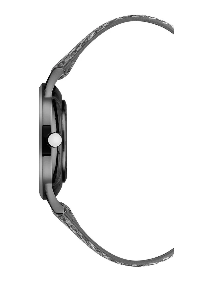 Black Leather Dress Watch