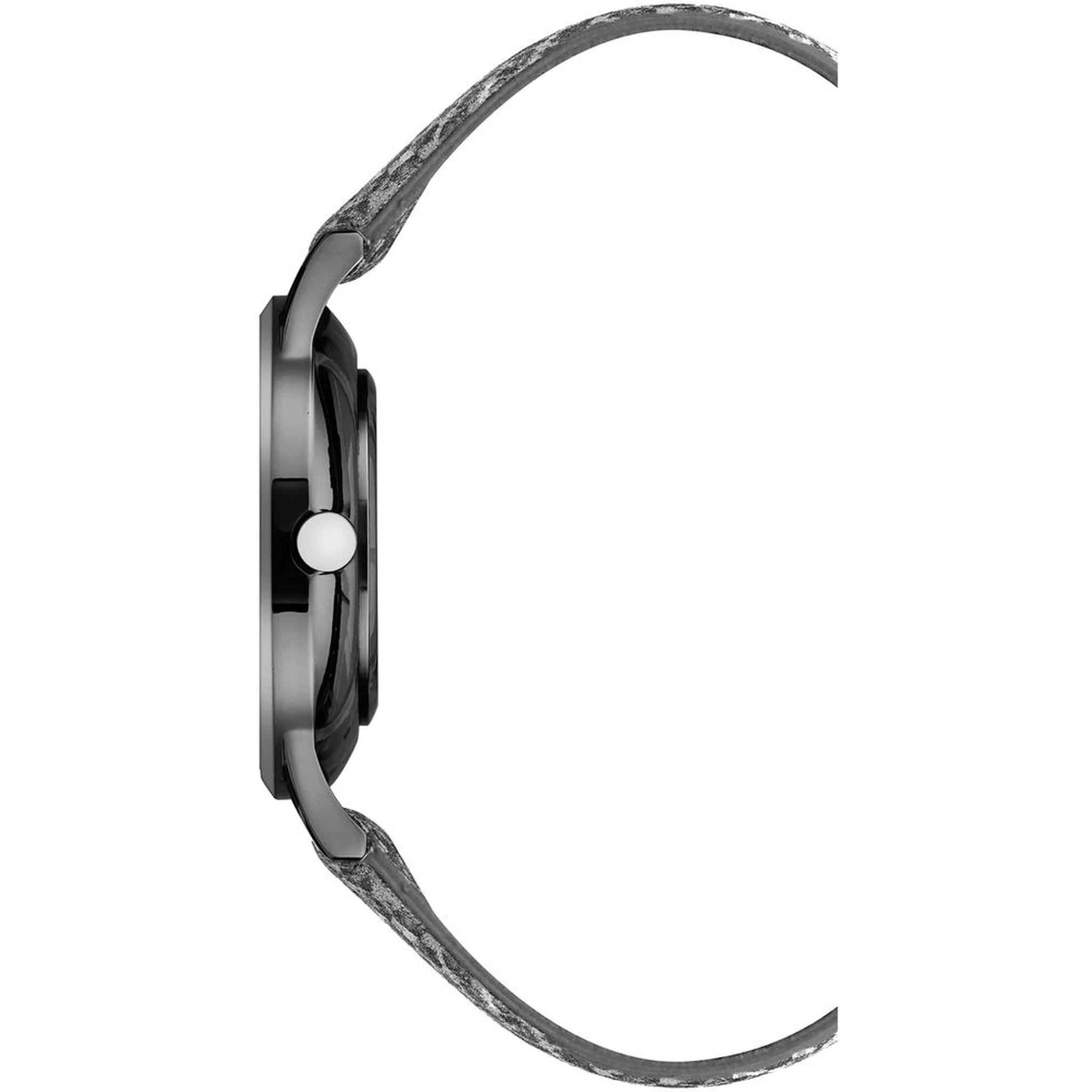 ساعة يد رسمية من الجلد الأسود