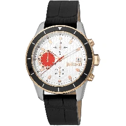 Black Leather Bracelet Watch