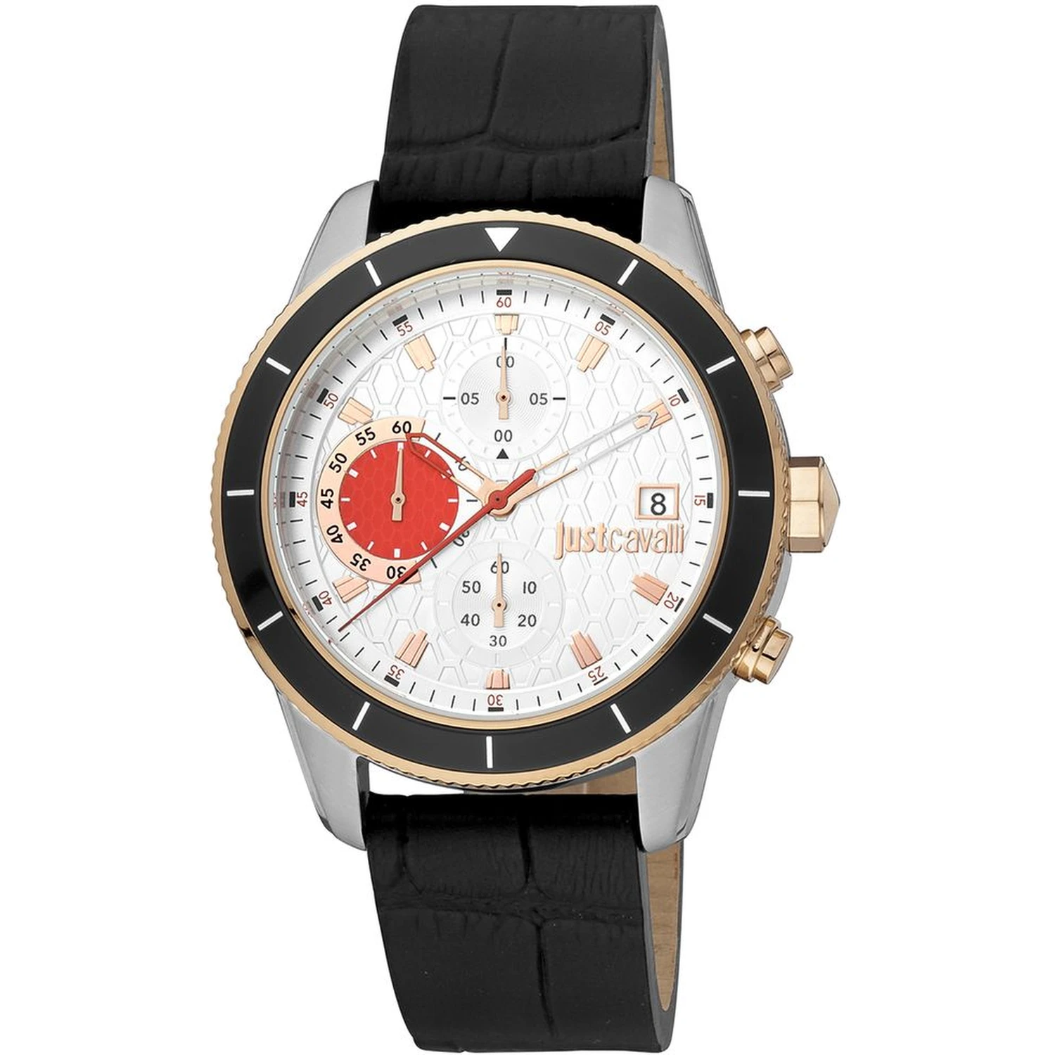 Black Leather Bracelet Watch