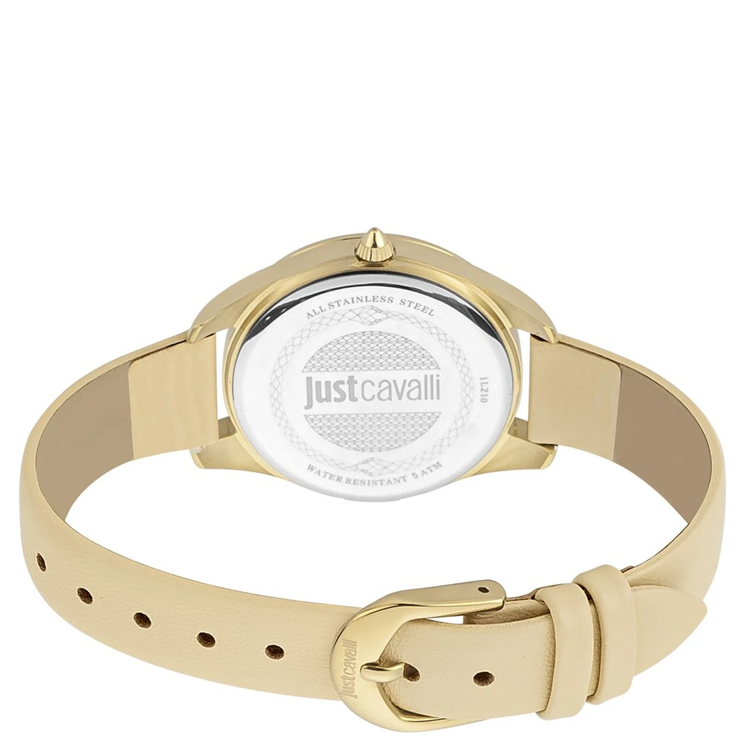 Beige Leather Dress Watch