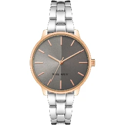 Gray Metal Dress Watch