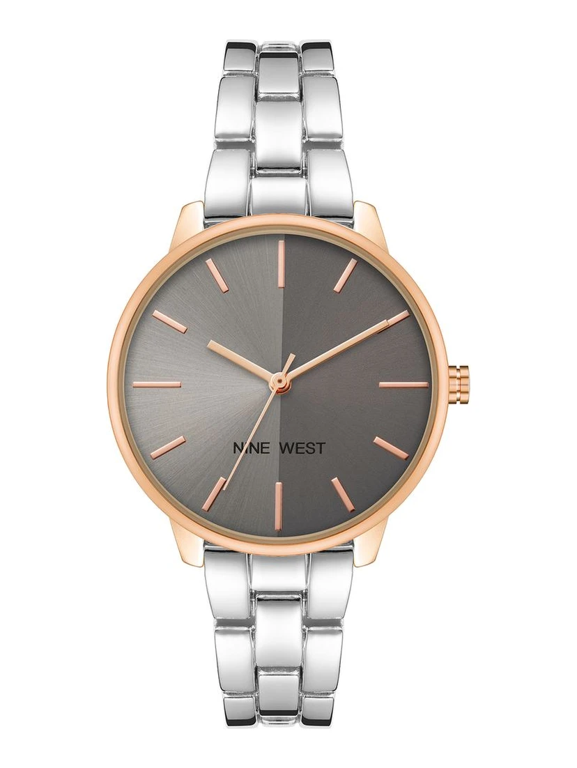 Gray Metal Dress Watch