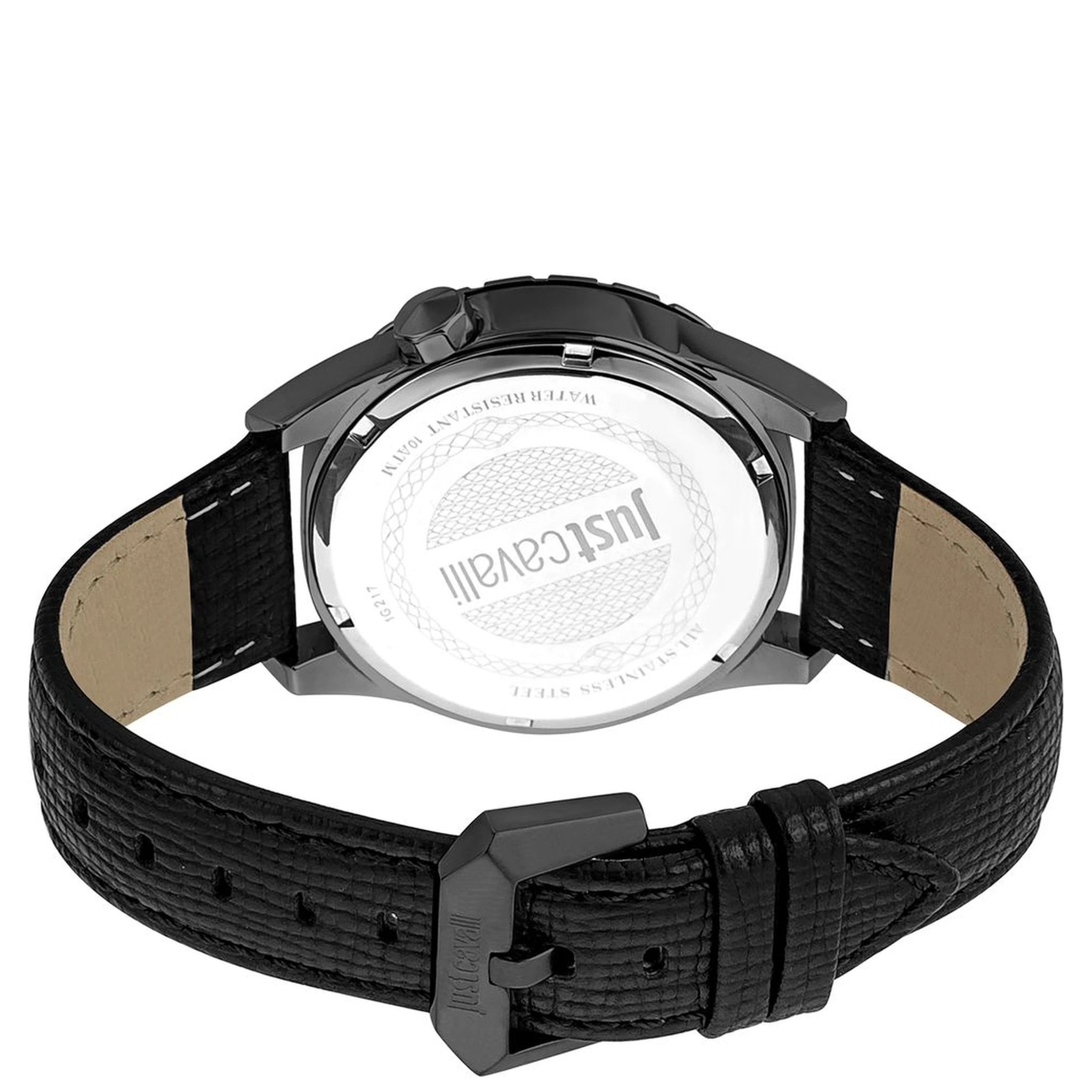 Black Leather Dress Watch