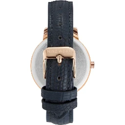 ساعة يد رسمية من الجلد الأزرق