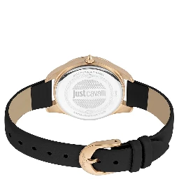 Black Leather Dress Watch