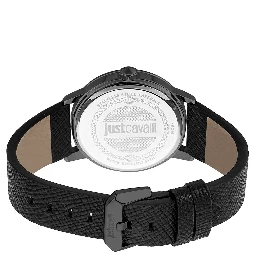 Black Leather Dress Watch