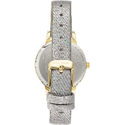 ساعة يد رسمية من الجلد الرمادي