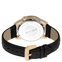 Black Leather Dress Watch