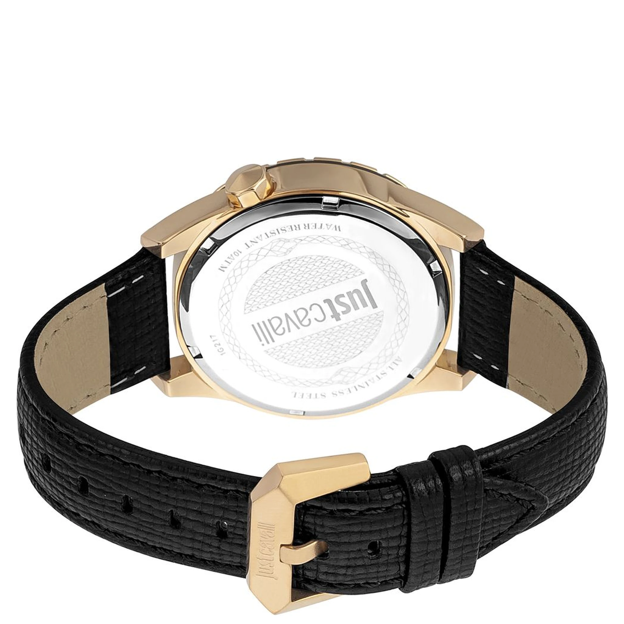 Black Leather Dress Watch