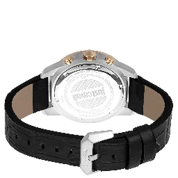 Black Leather Bracelet Watch