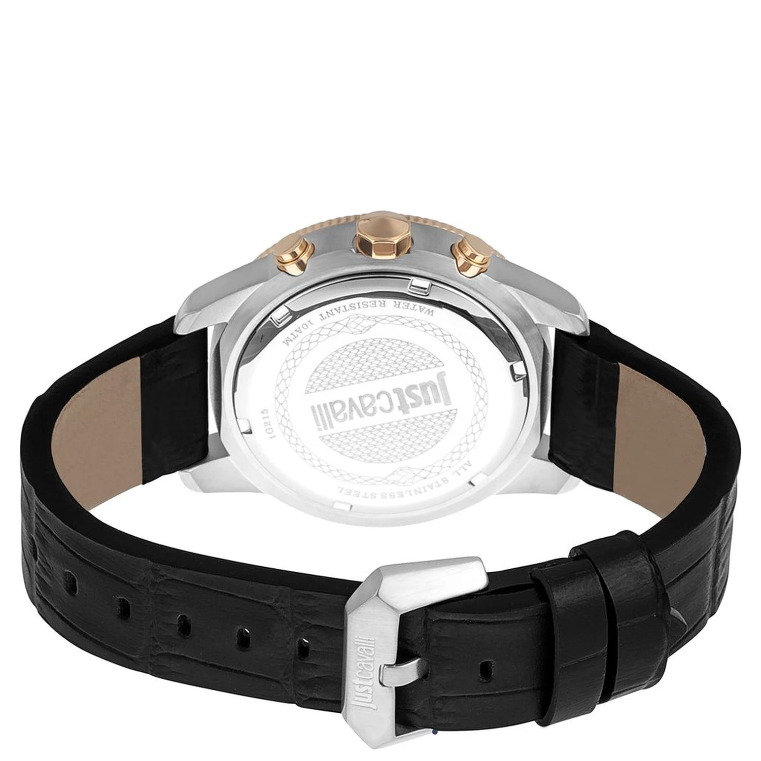 Black Leather Bracelet Watch
