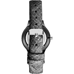 ساعة يد رسمية من الجلد الأسود