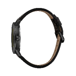 Black Leather Dress Watch