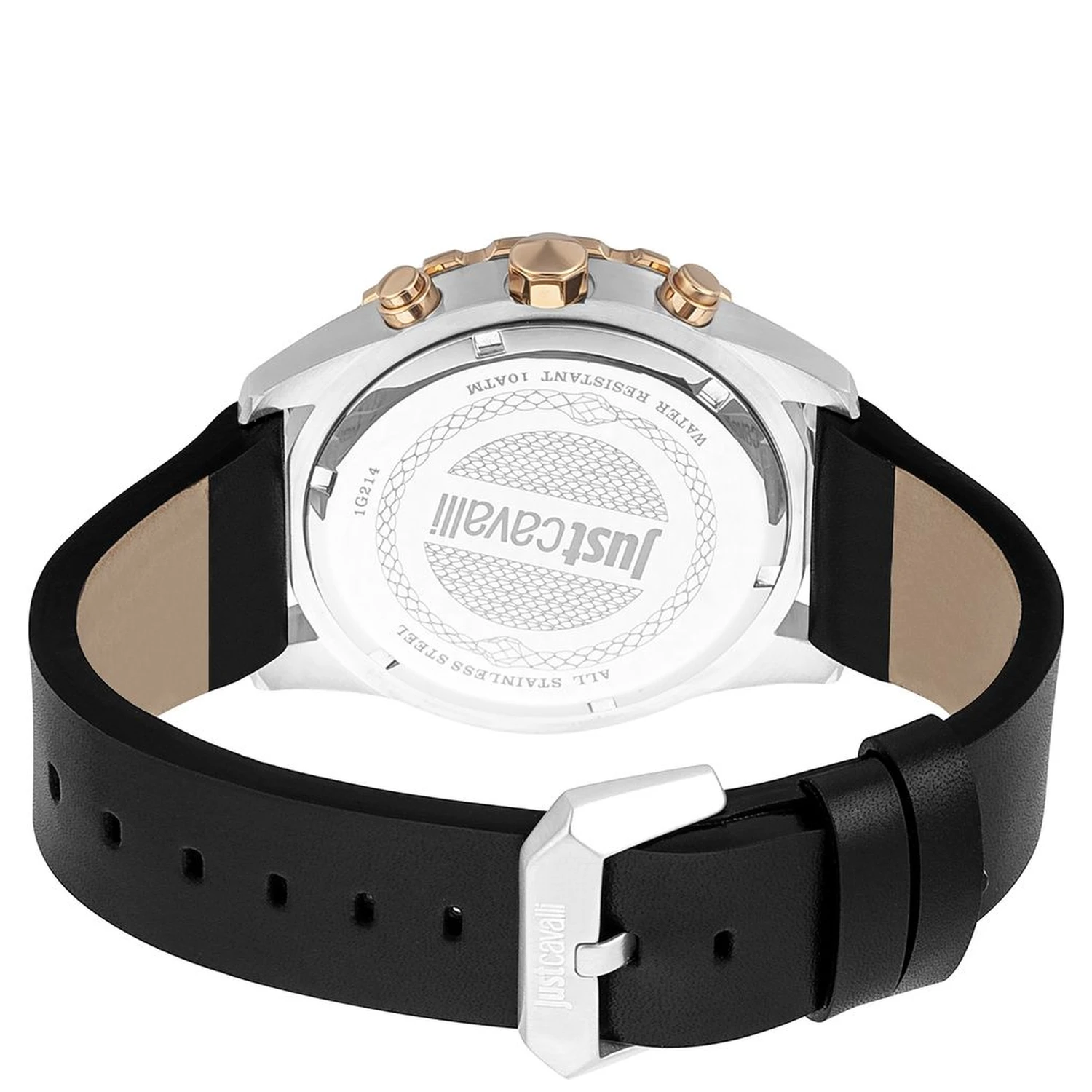 Black Leather Sport Watch