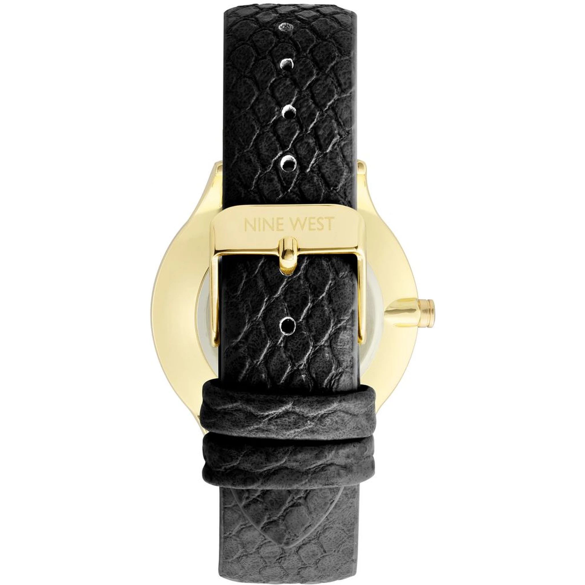 ساعة يد رسمية من الجلد الأسود