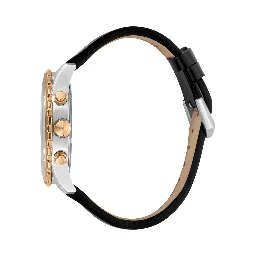 Black Leather Sport Watch