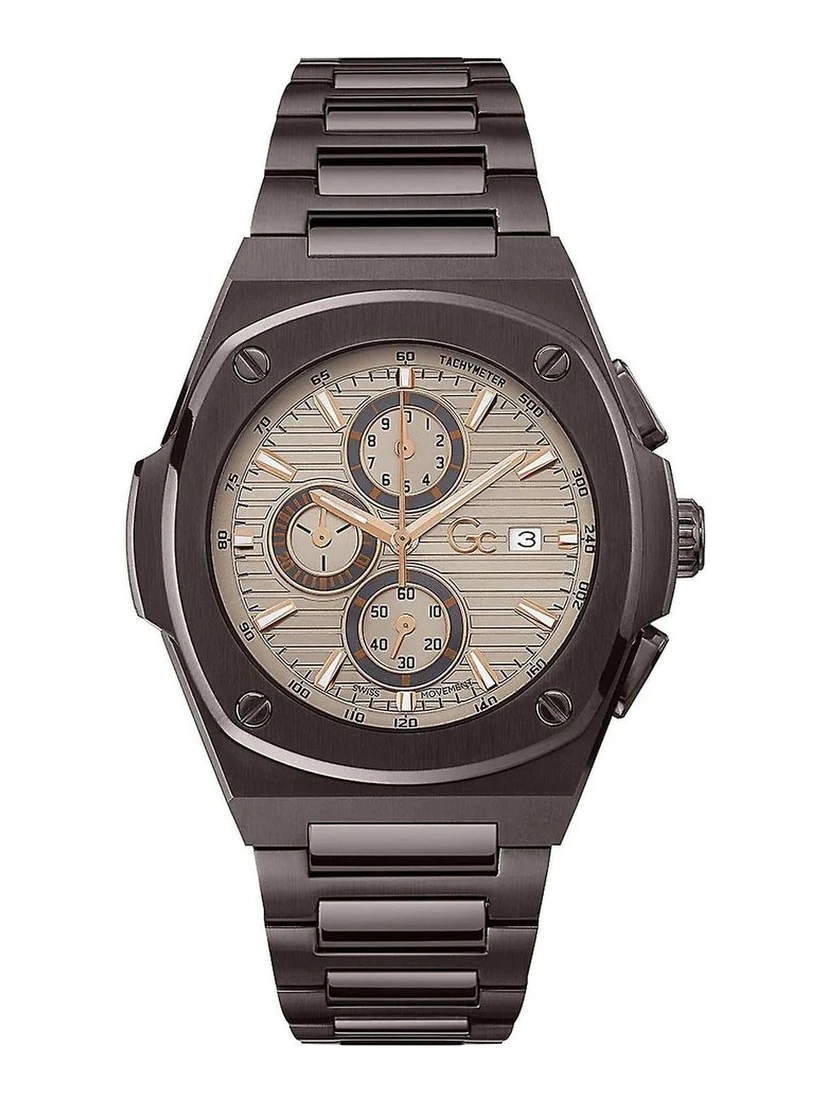 Gray Stainless Steel Dress Watch