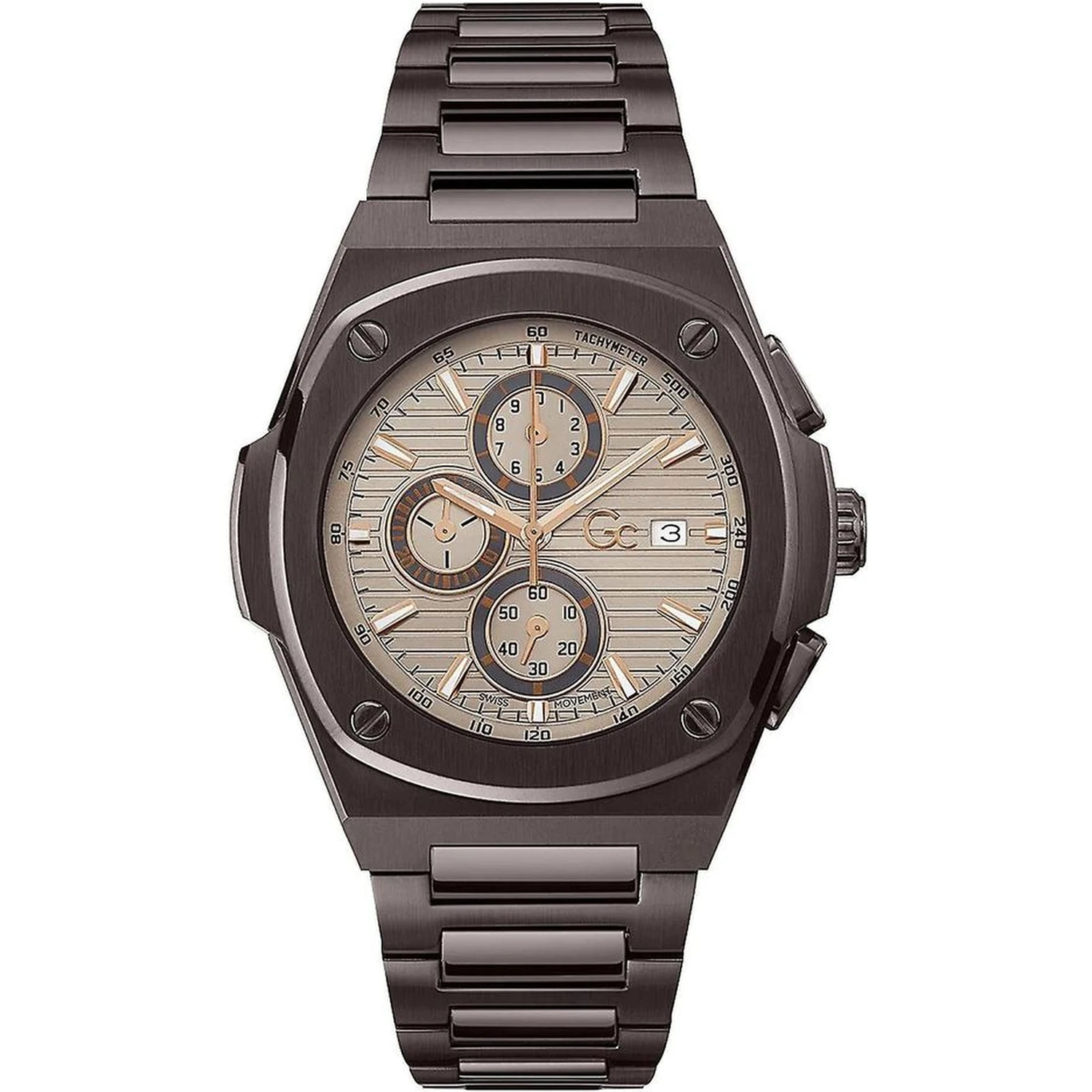 Gray Stainless Steel Dress Watch