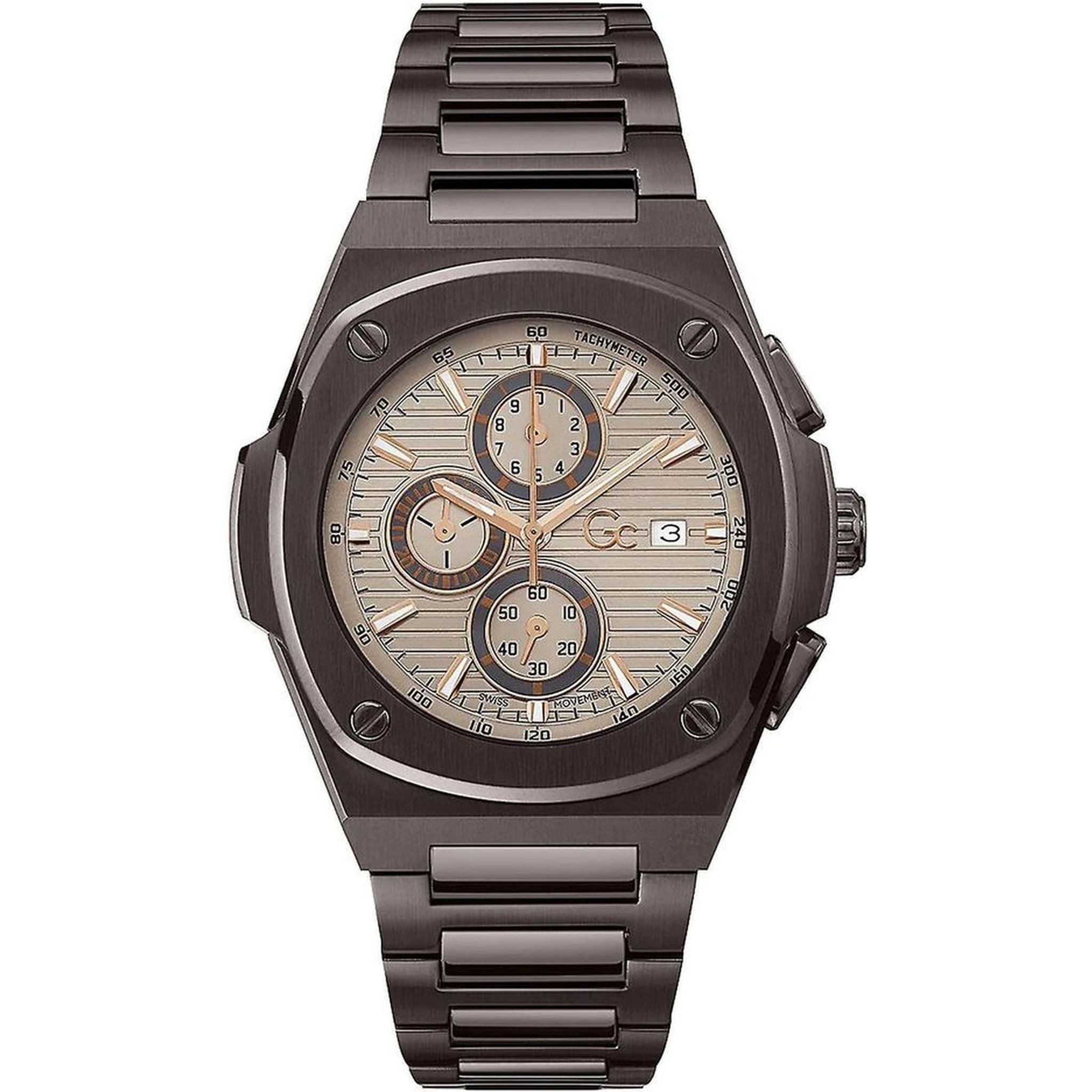 Gray Stainless Steel Dress Watch