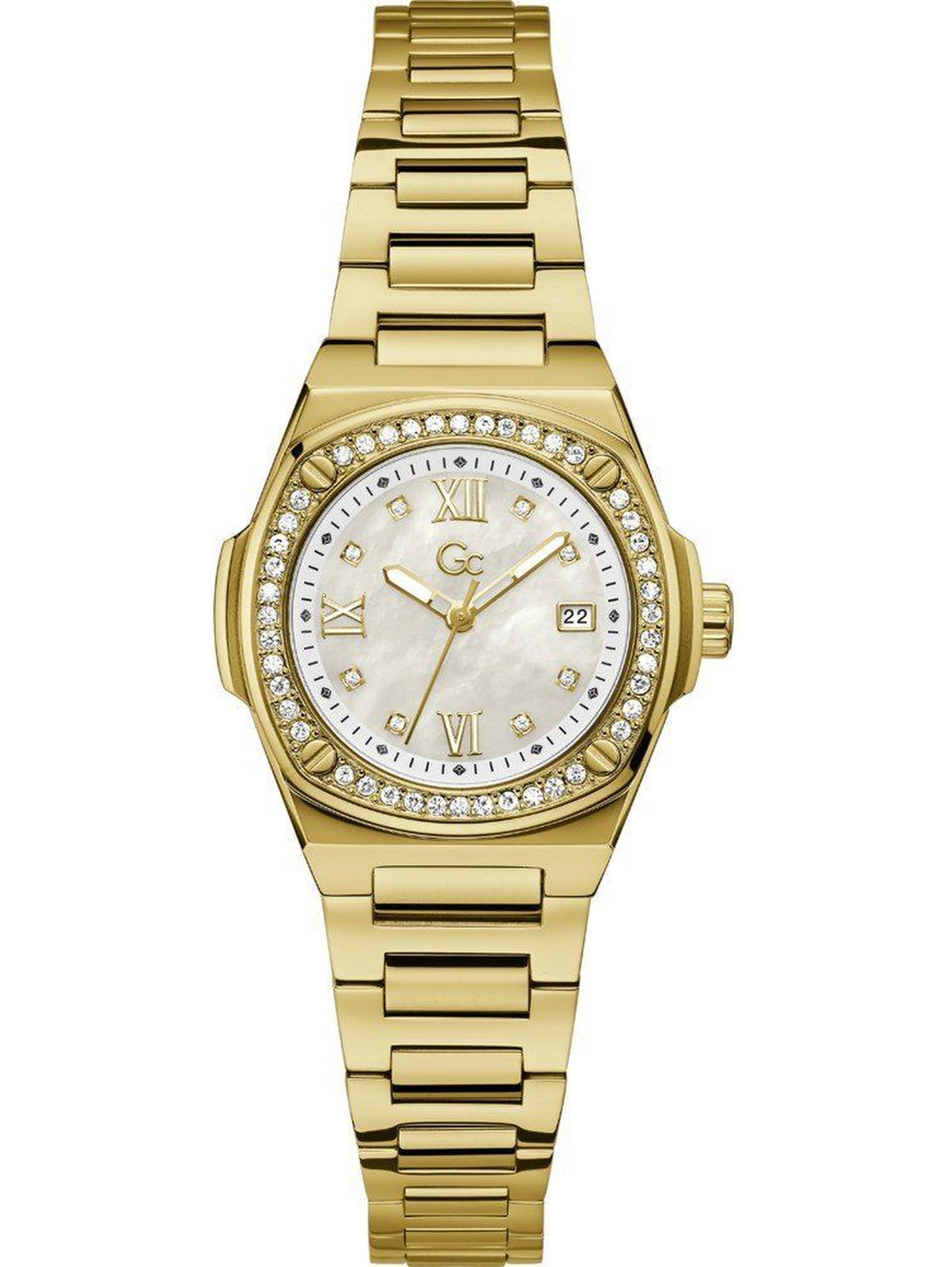 Gold Stainless Steel Dress Watch