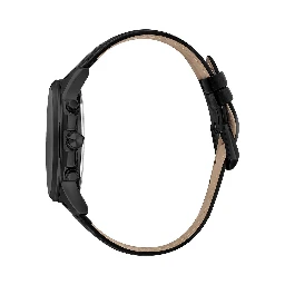 Black Leather Dress Watch