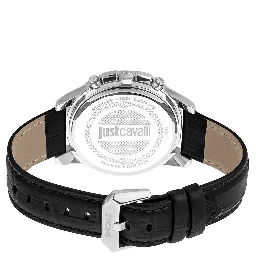 ساعة يد رسمية من الجلد الأسود