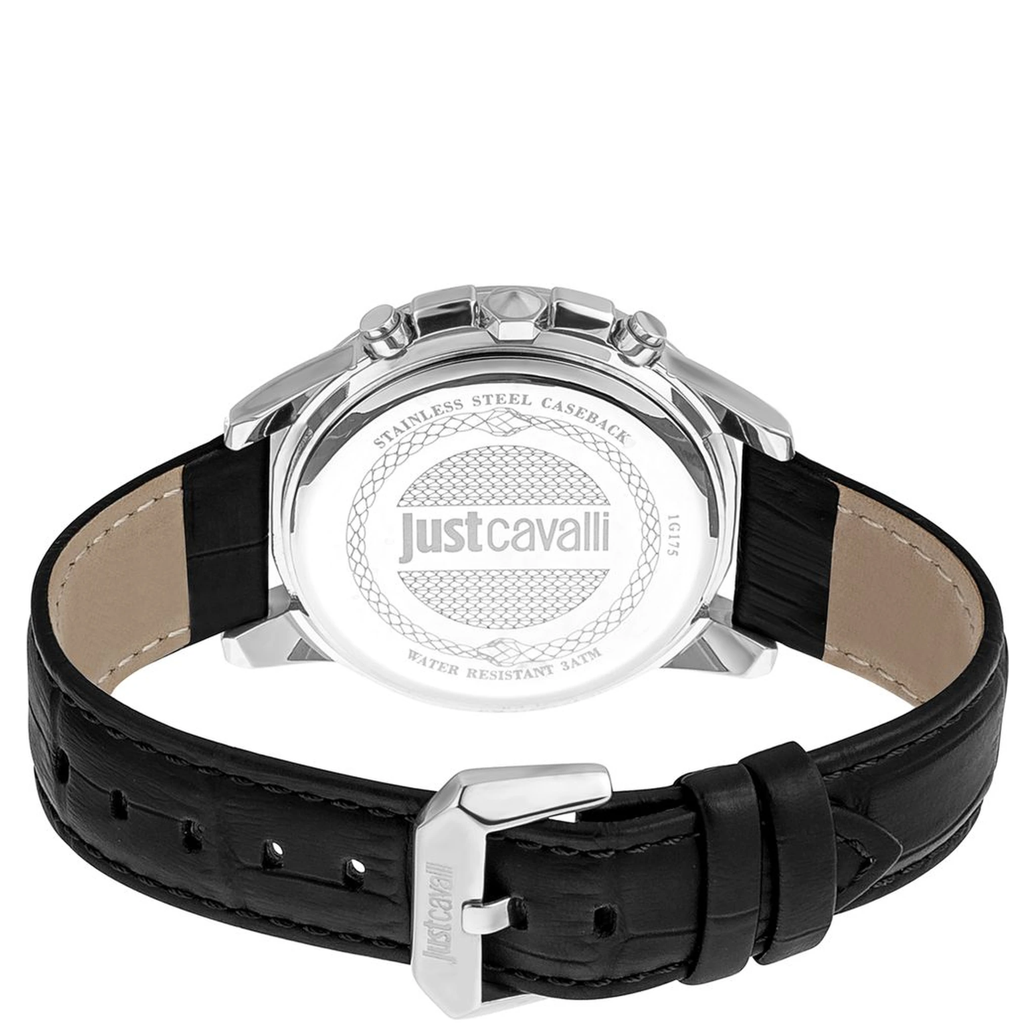 ساعة يد رسمية من الجلد الأسود