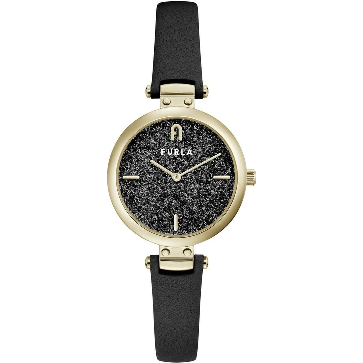 Black Leather Dress Watch
