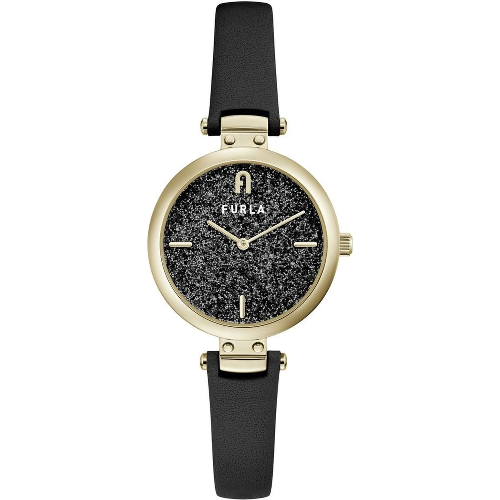 Black Leather Dress Watch