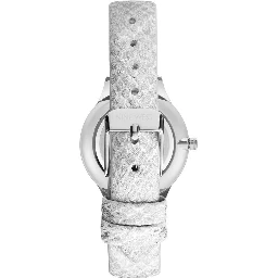 ساعة يد رسمية من الجلد الرمادي