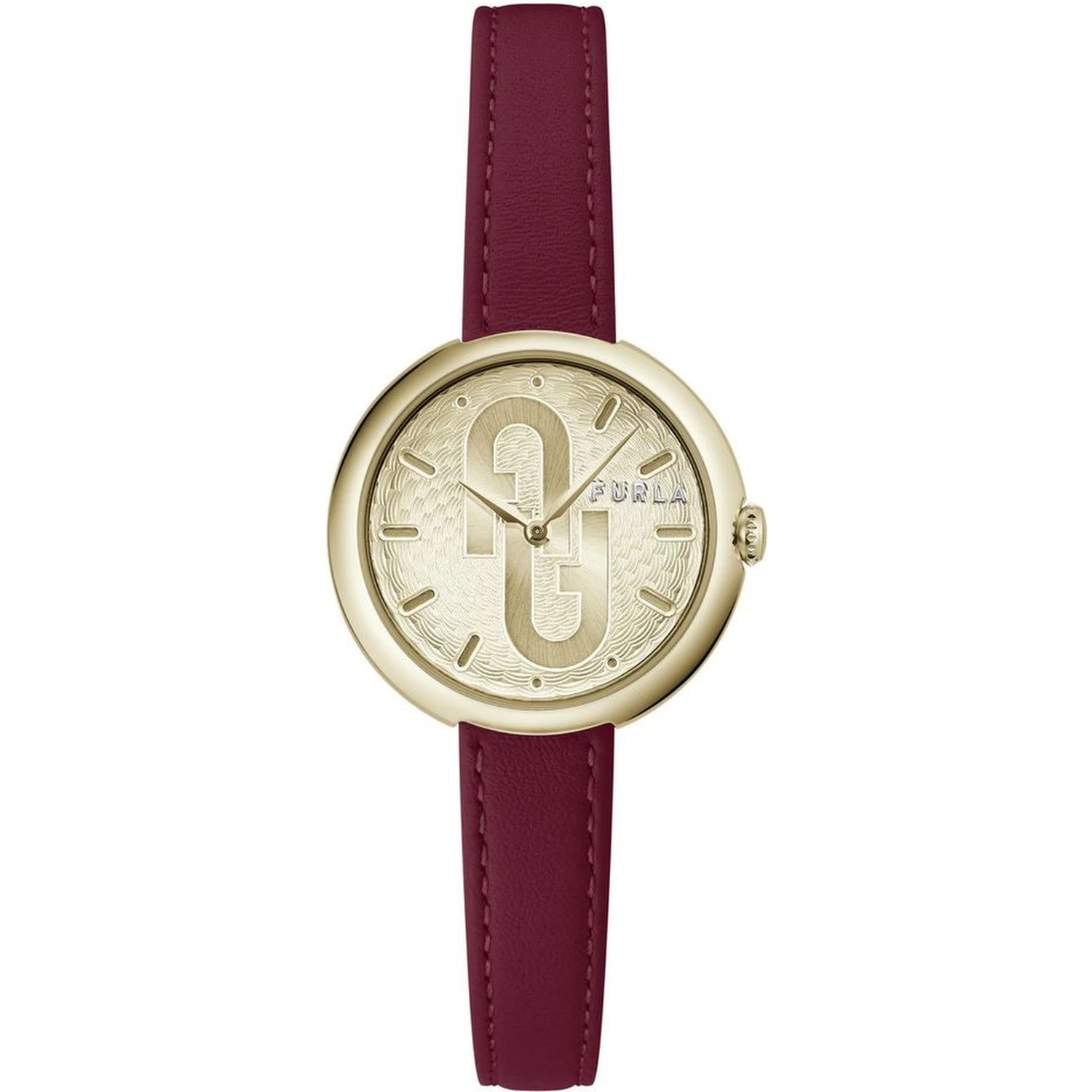 Red Leather Dress Watch