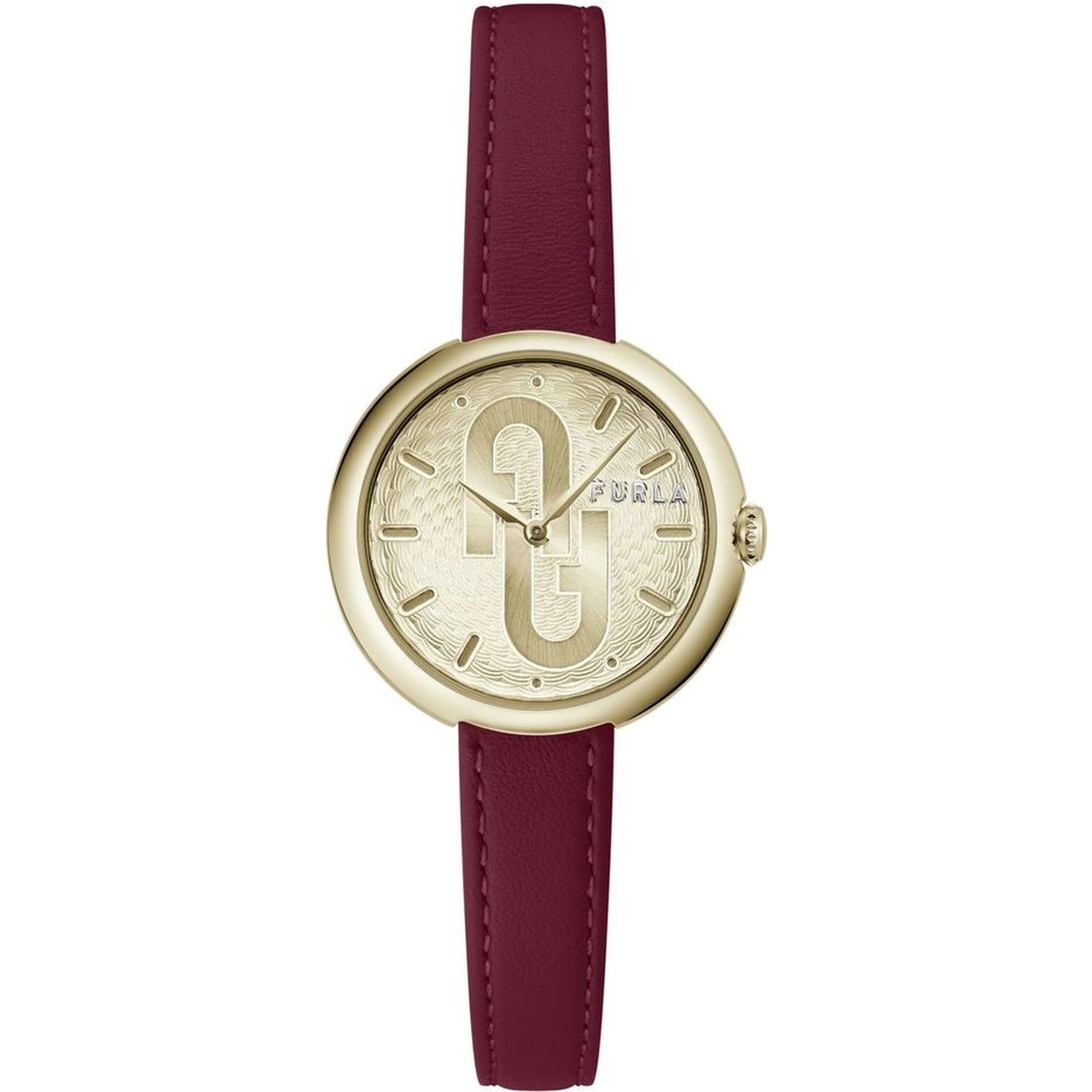 Red Leather Dress Watch