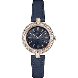 Blue Leather Dress Watch