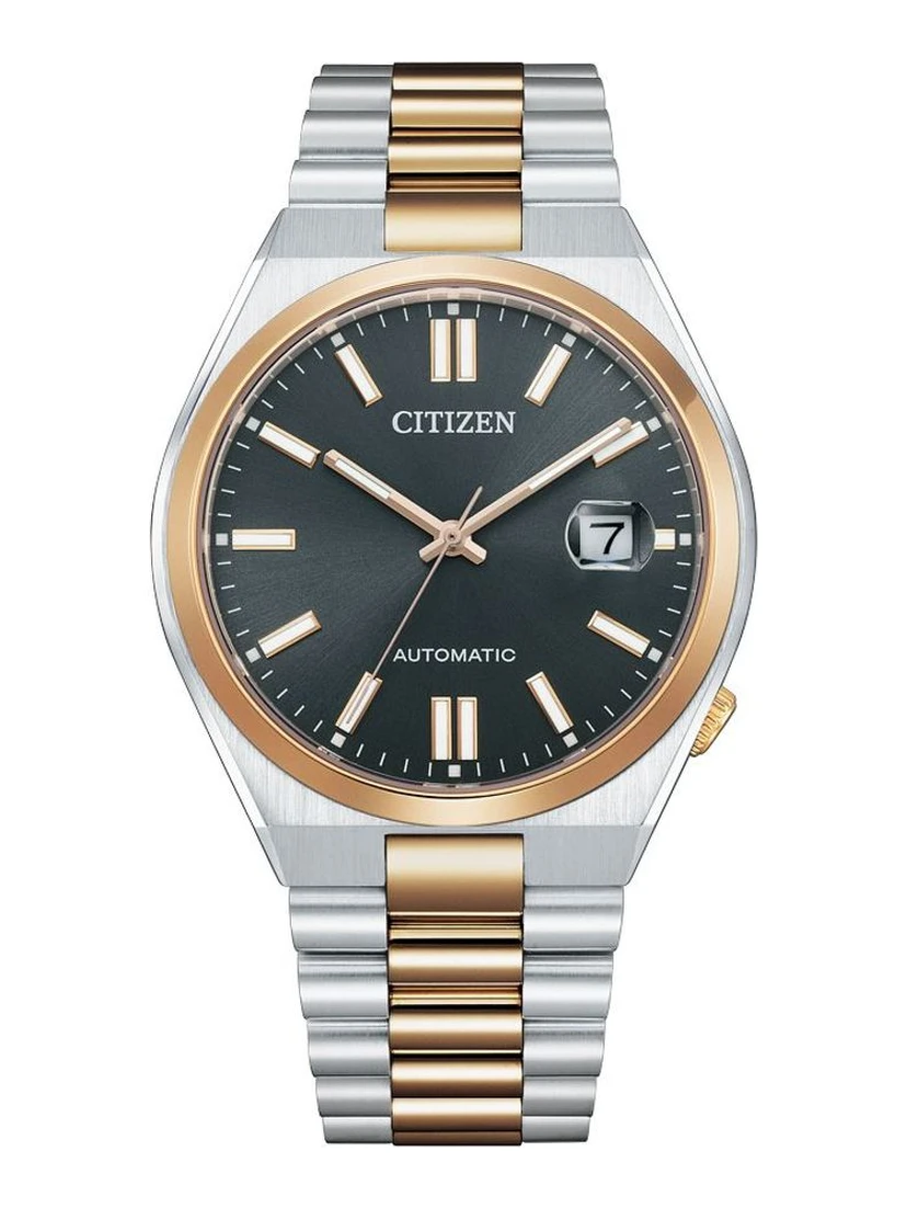 ساعة يد رسمية من الفولاذ المقاوم للصدأ الرمادي