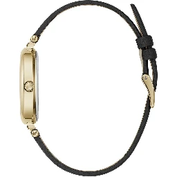 Black Leather Dress Watch