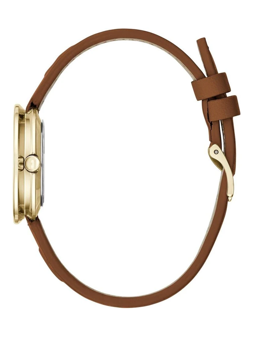 Brown Leather Dress Watch