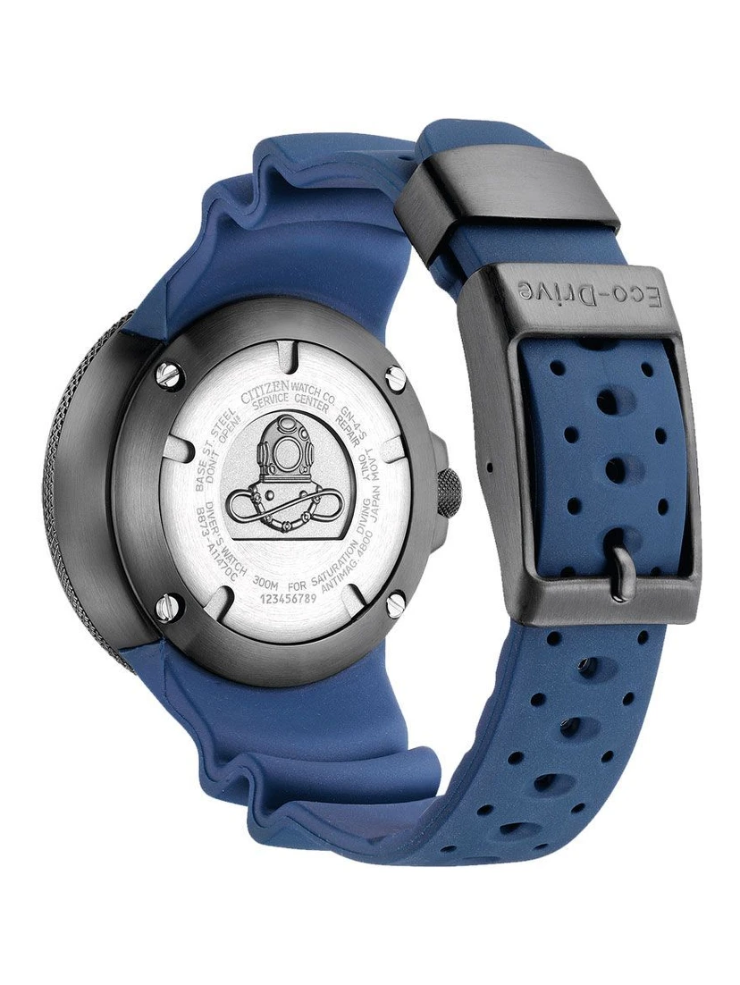 Blue Rubber Sport Watch