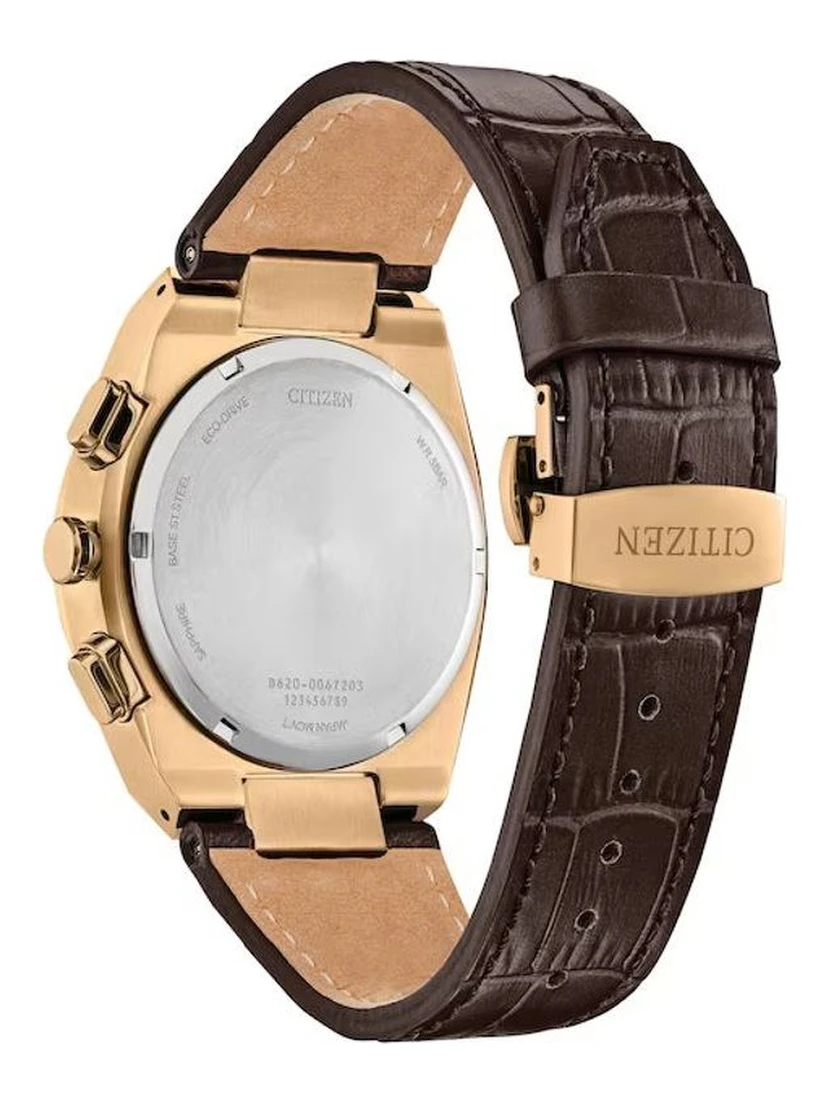 ساعة يد رسمية من الجلد البني