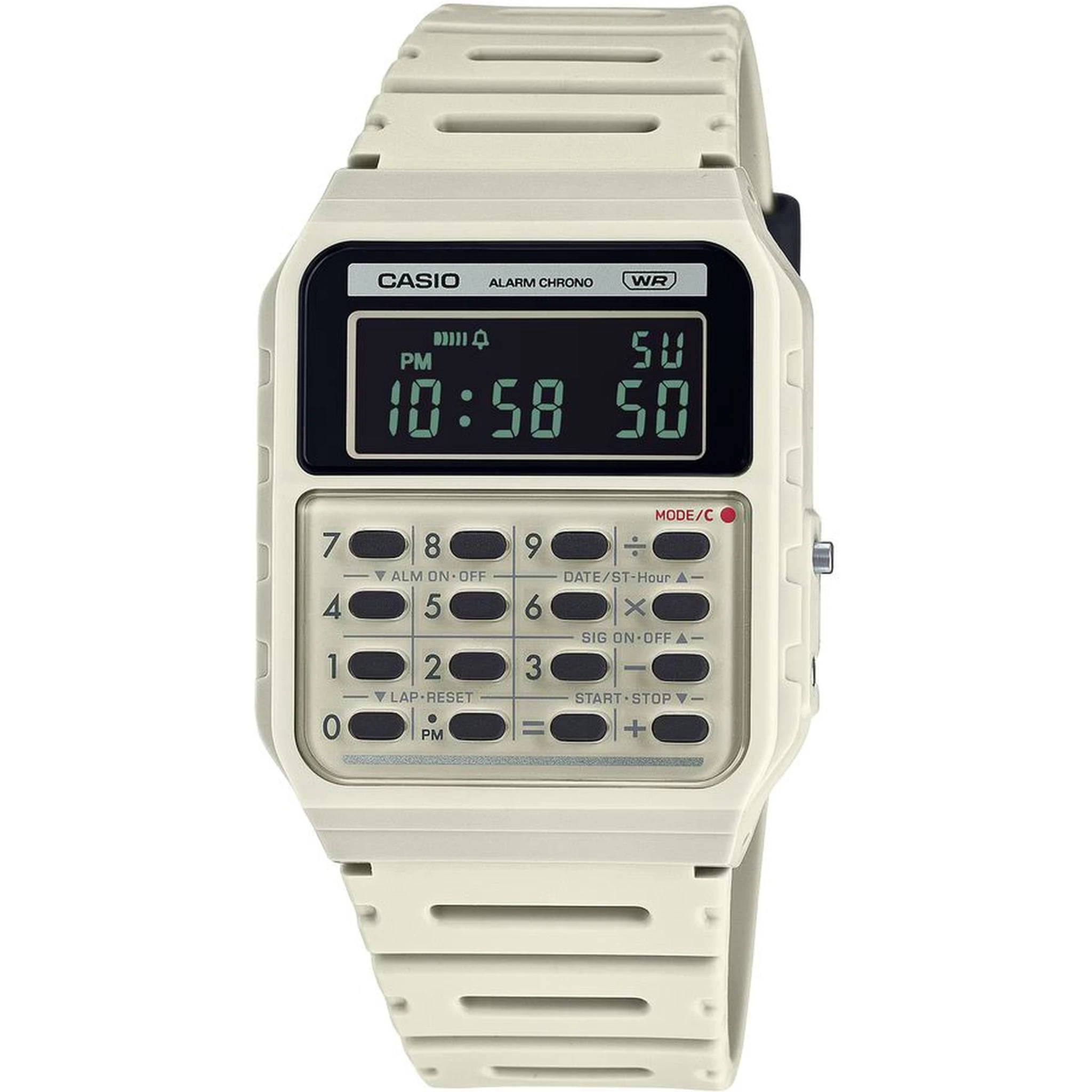Beige Resin Digital Watch