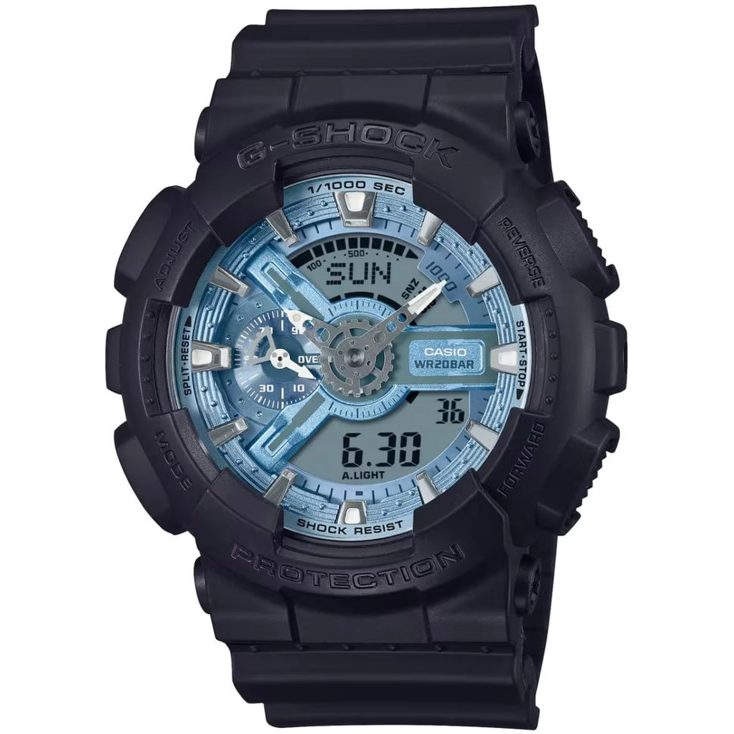 Black Resin Sport Watch