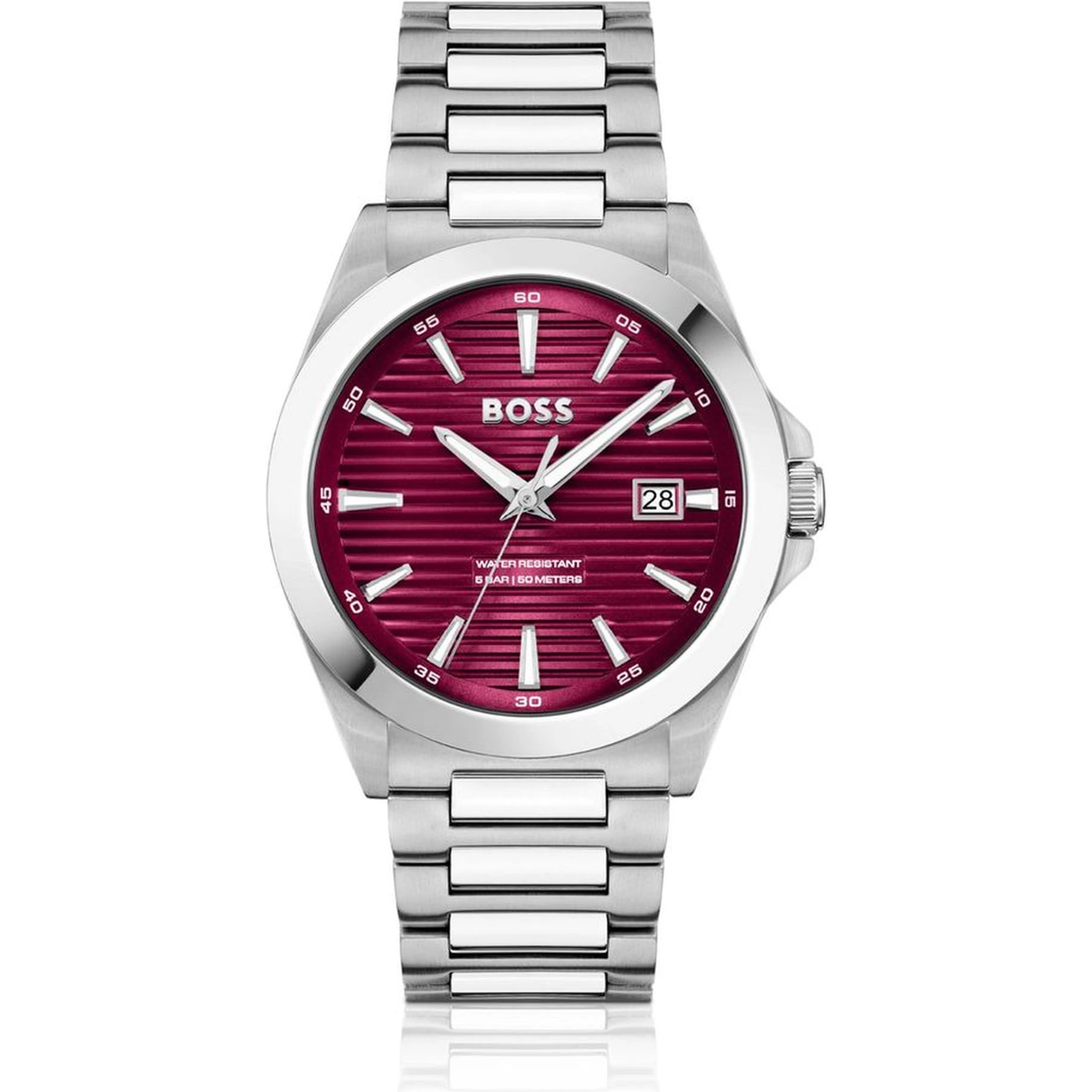 Gray Stainless Steel Dress Watch