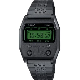 Black Stainless Steel Digital Watch