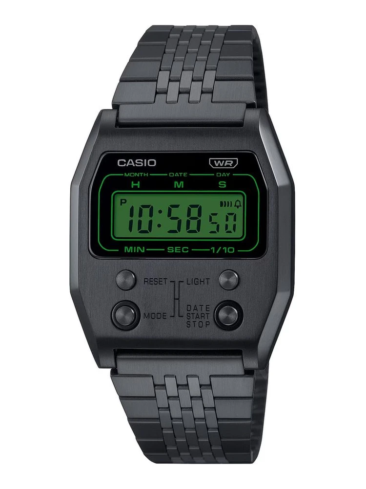 Black Stainless Steel Digital Watch