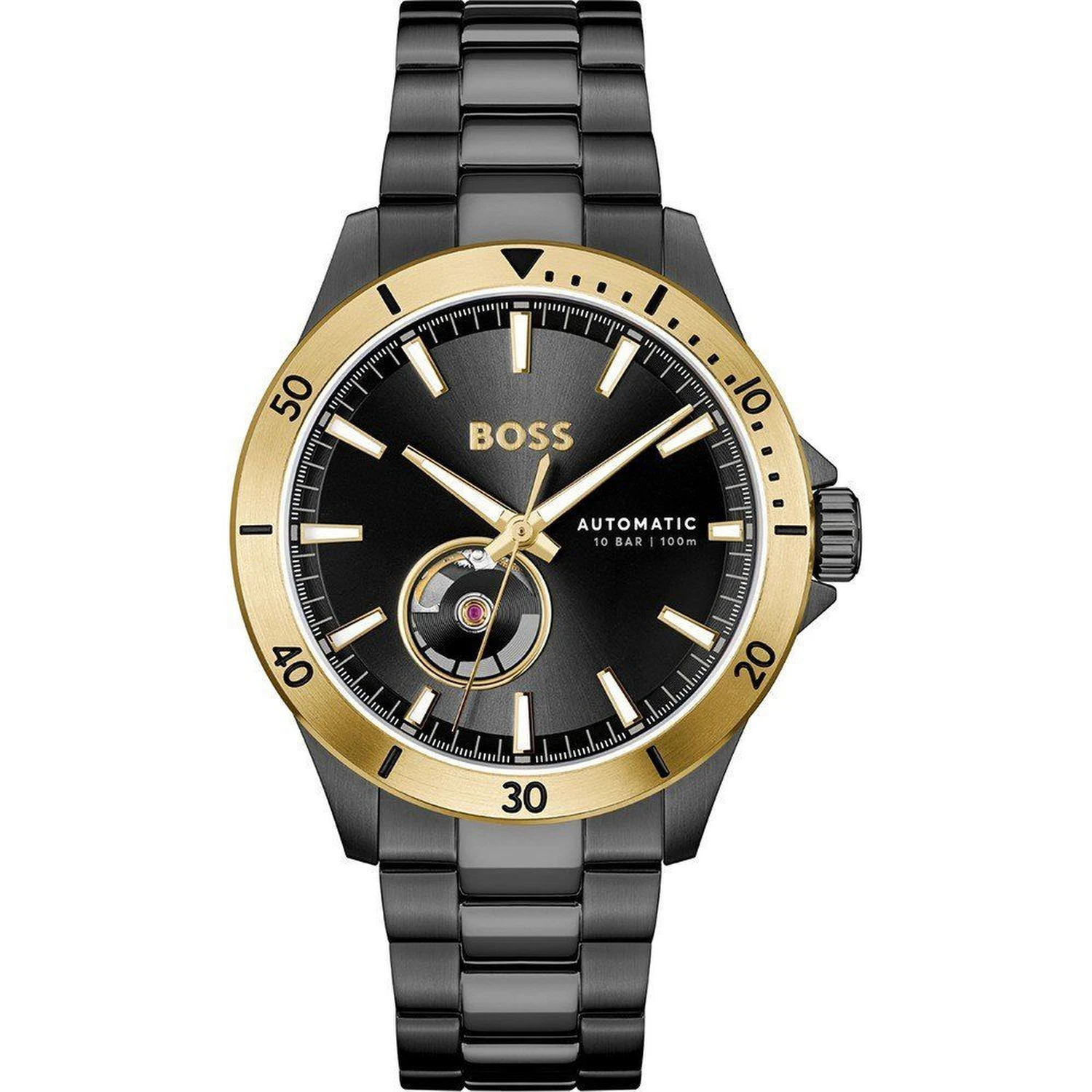 Black Stainless Steel Dress Watch