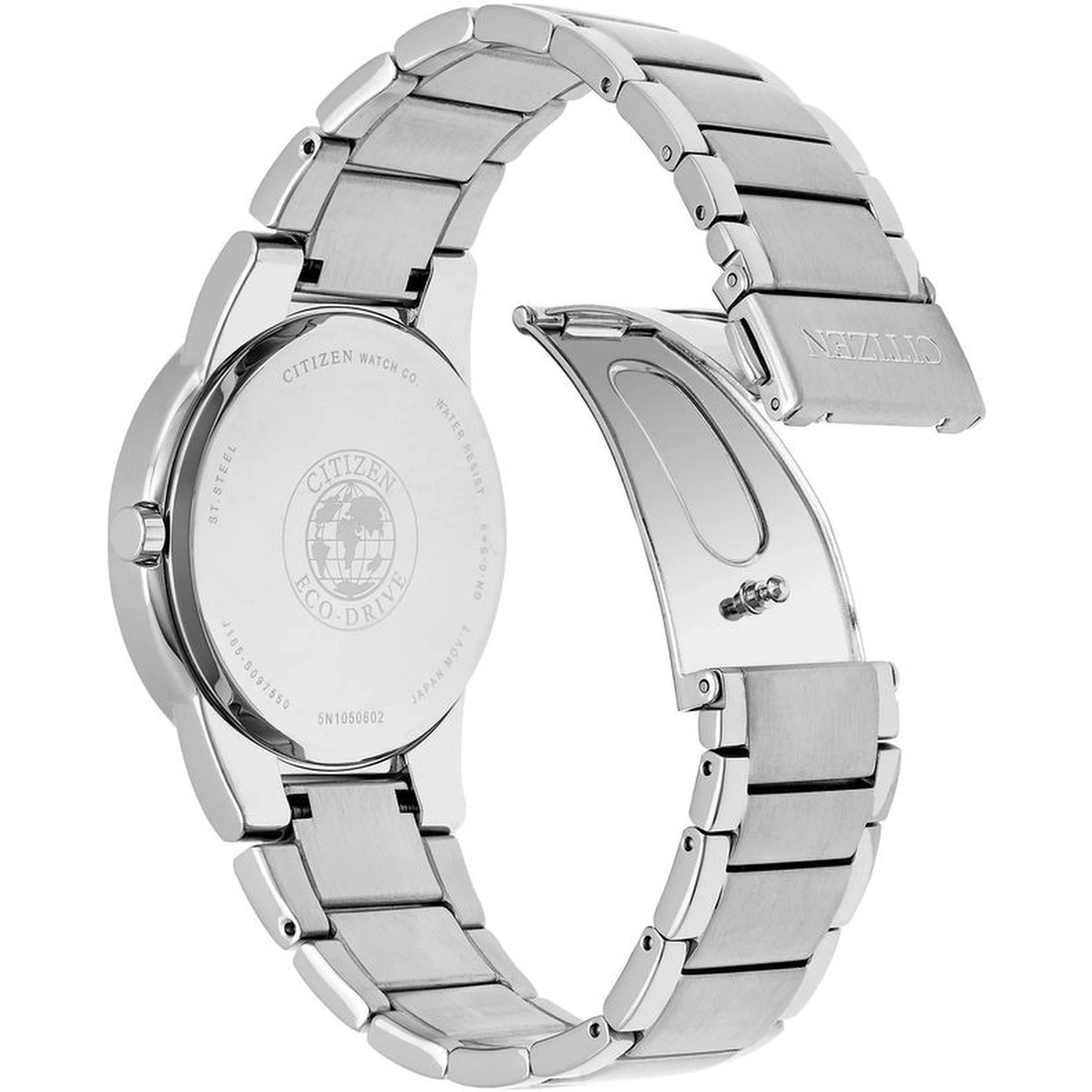 Gray Stainless Steel Dress Watch